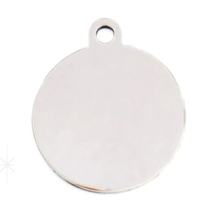 2 FOR $30 Round Stainless Steel Dog Tags