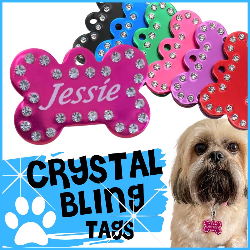 Crystal Bling Pet ID Tags