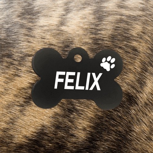 Black Bone Pawzee Light Dog Tags for Pets - Australia - Pet ID Tags