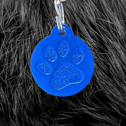 Dark Blue Pawzo Pet ID Tags