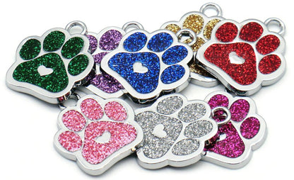Pet Tag Glitter Paw