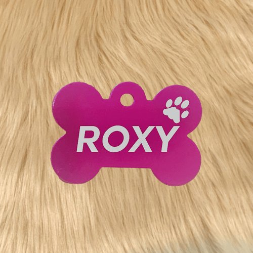 Pink Bone Pawzee Pet Tags pawzee Pet ID Tags 