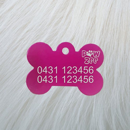 Pink Bone Pawzee Pet Tags