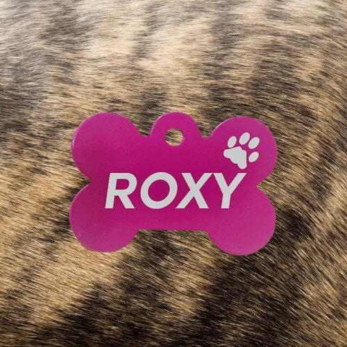 Pink Bone Pawzee Pet Tags pawzee Pet ID Tags 
